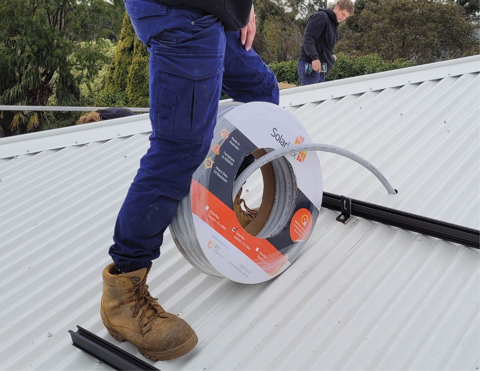 Solarflex 25mm HD UV Prewired Conduit 2 X 4mm +E (60mt)