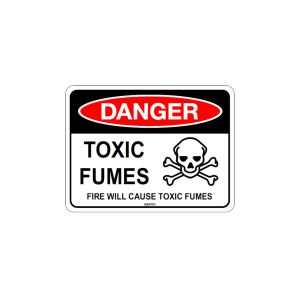 Danger Toxic Fumes Label