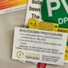 CUSTOM Disconnection Point – Solar Label Kit- Engraved Logo Streamline Energy Power Redefined