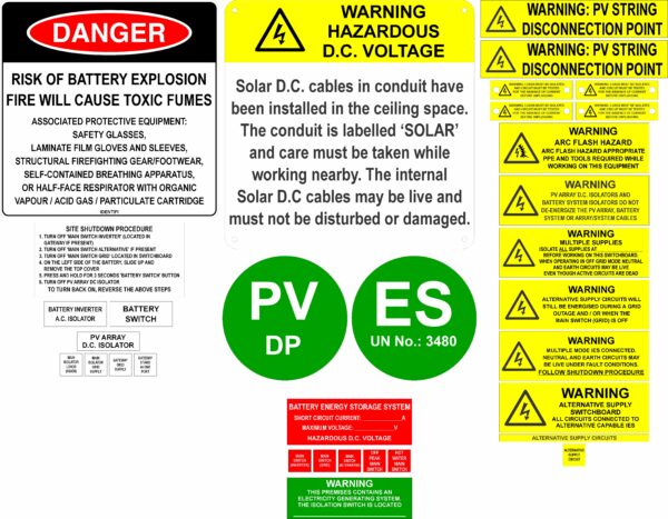 Sigenergy Single Phase Label Kit