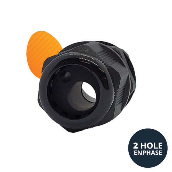 25mm Multi Hole Gland 2 hole 12.5mm + 4.8mm- Enphase - Box of 20