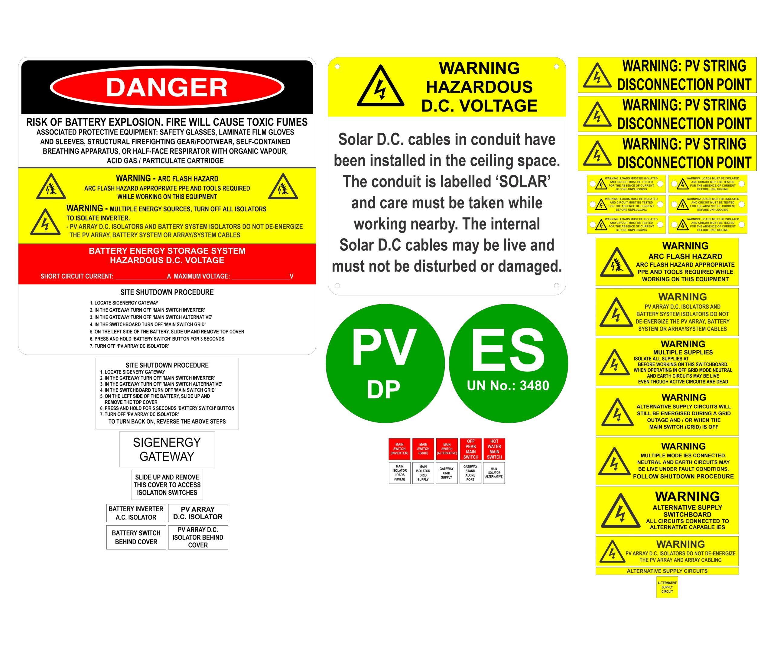 Sigenergy Label Kit
