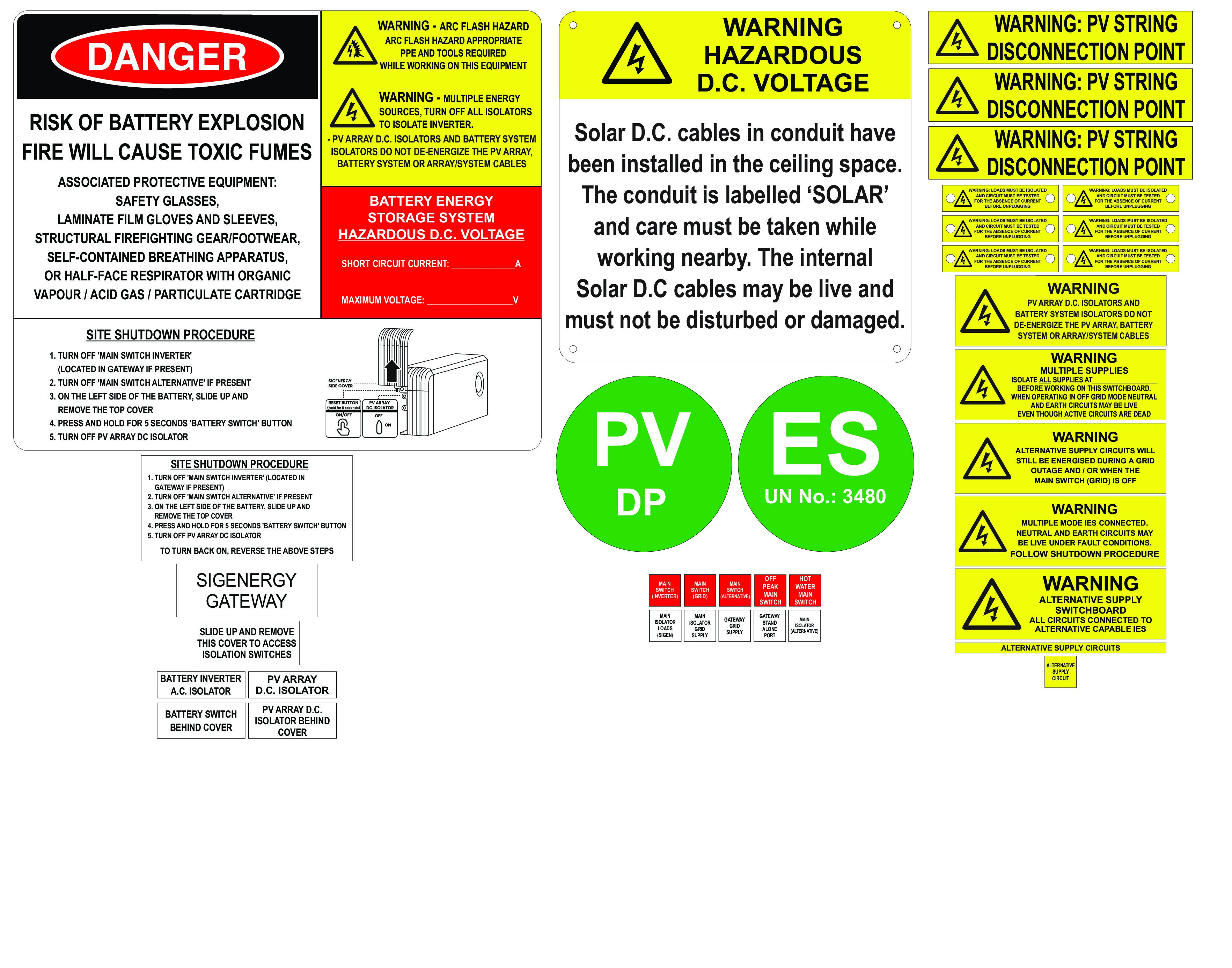 Sigenergy Label Kit