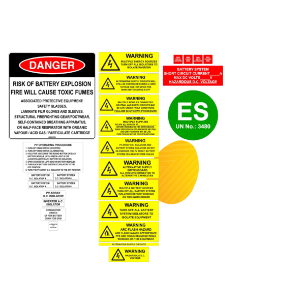 GoodWe ESA AC Coupled Battery Label Kit