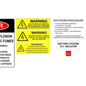 Battery Storage System - Label Kit
